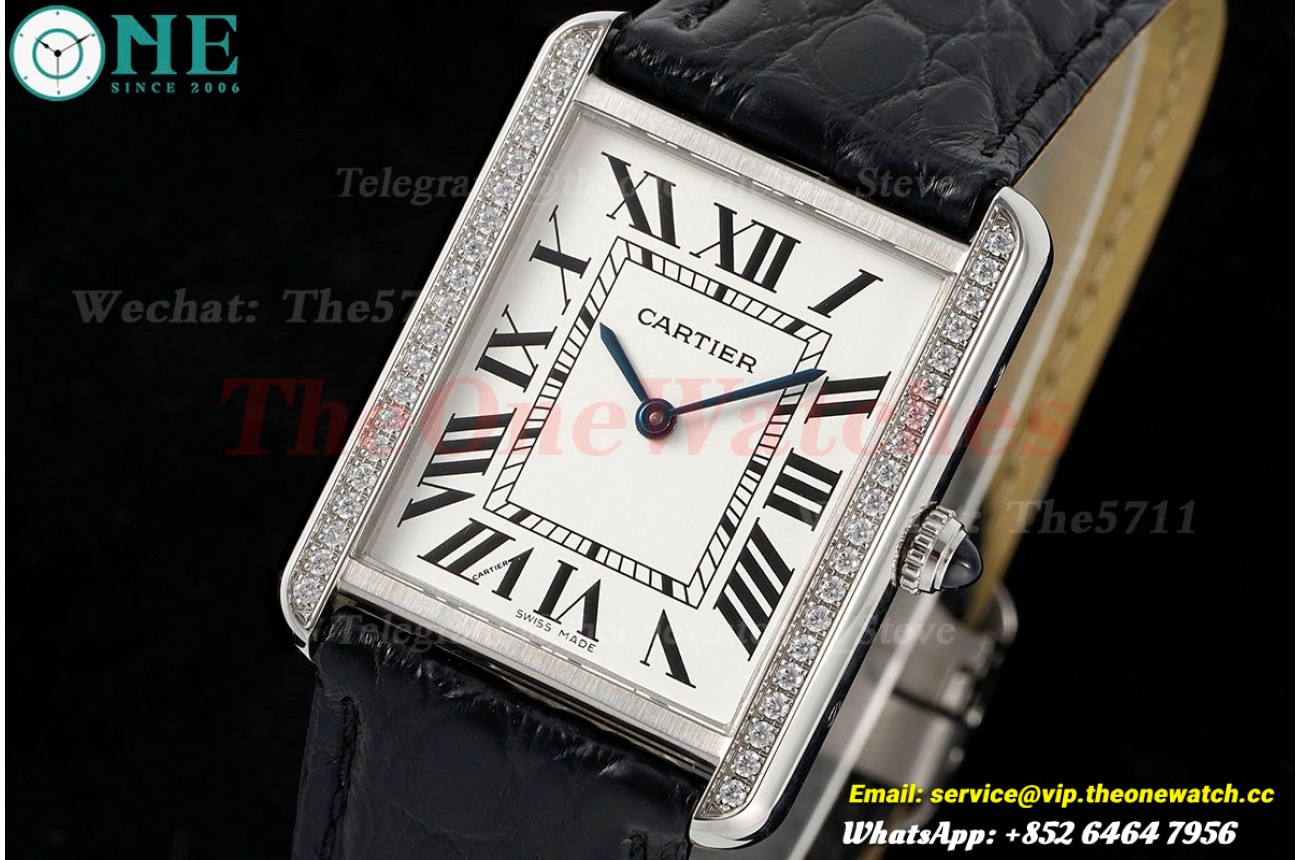 Tank Solo 27.4mm Dia SS/LE White Dial AF Quartz
