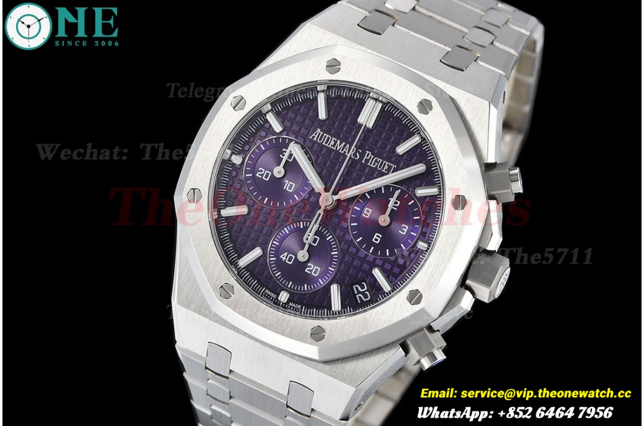 Royal Oak Chrono 26240ST 41mm SS/SS Purple Dial APS SH4401 (SW Dial)