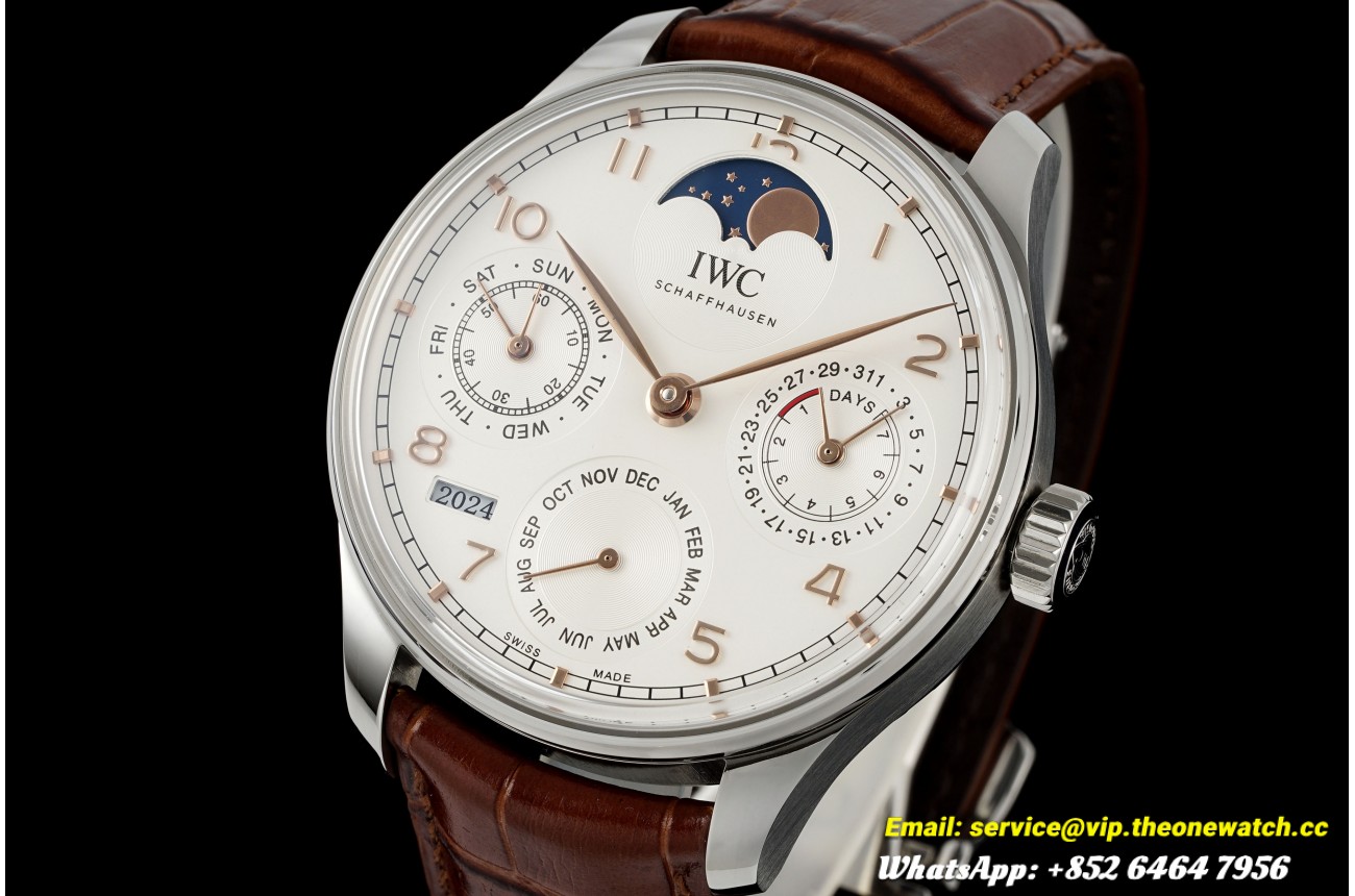 Portugieser Perpetual Calendar 5033 44mm SS/LE White/Num APSF A52610