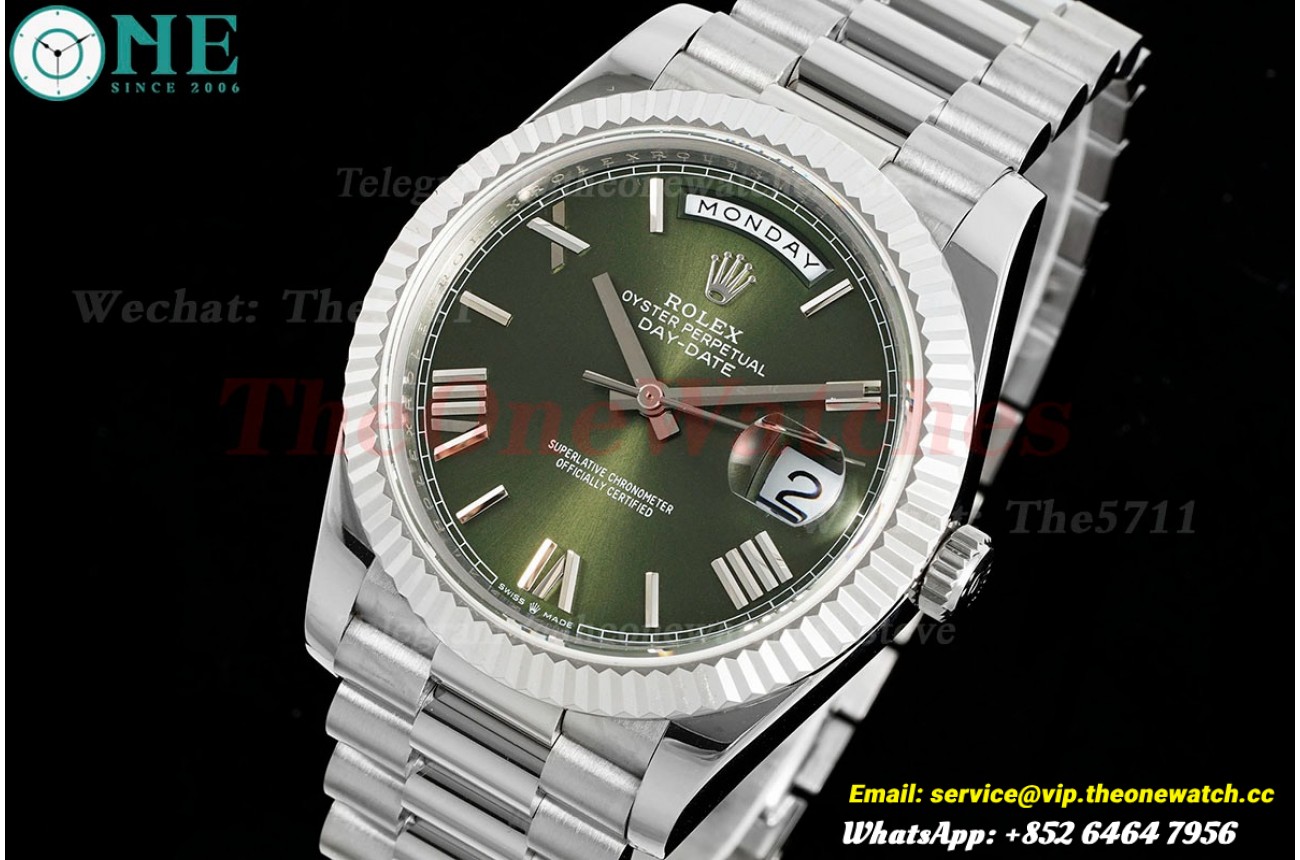 DayDate 228239 40mm SS/SS Green/Rmn JDF V4 VR3255 (Gain Weight)