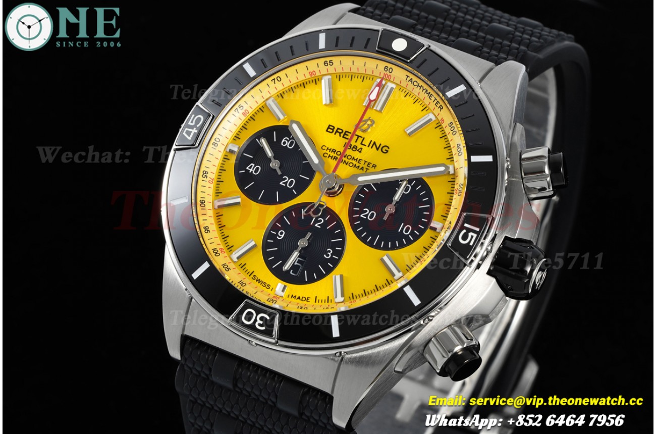 Super Chronomat B01 44MM SS/RU Yellow/Stk Dial BLF A7750