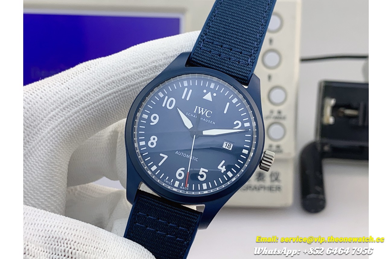 IWC - Pilot Laureus 41mm Cer/NY Blue Dial M+F A2892