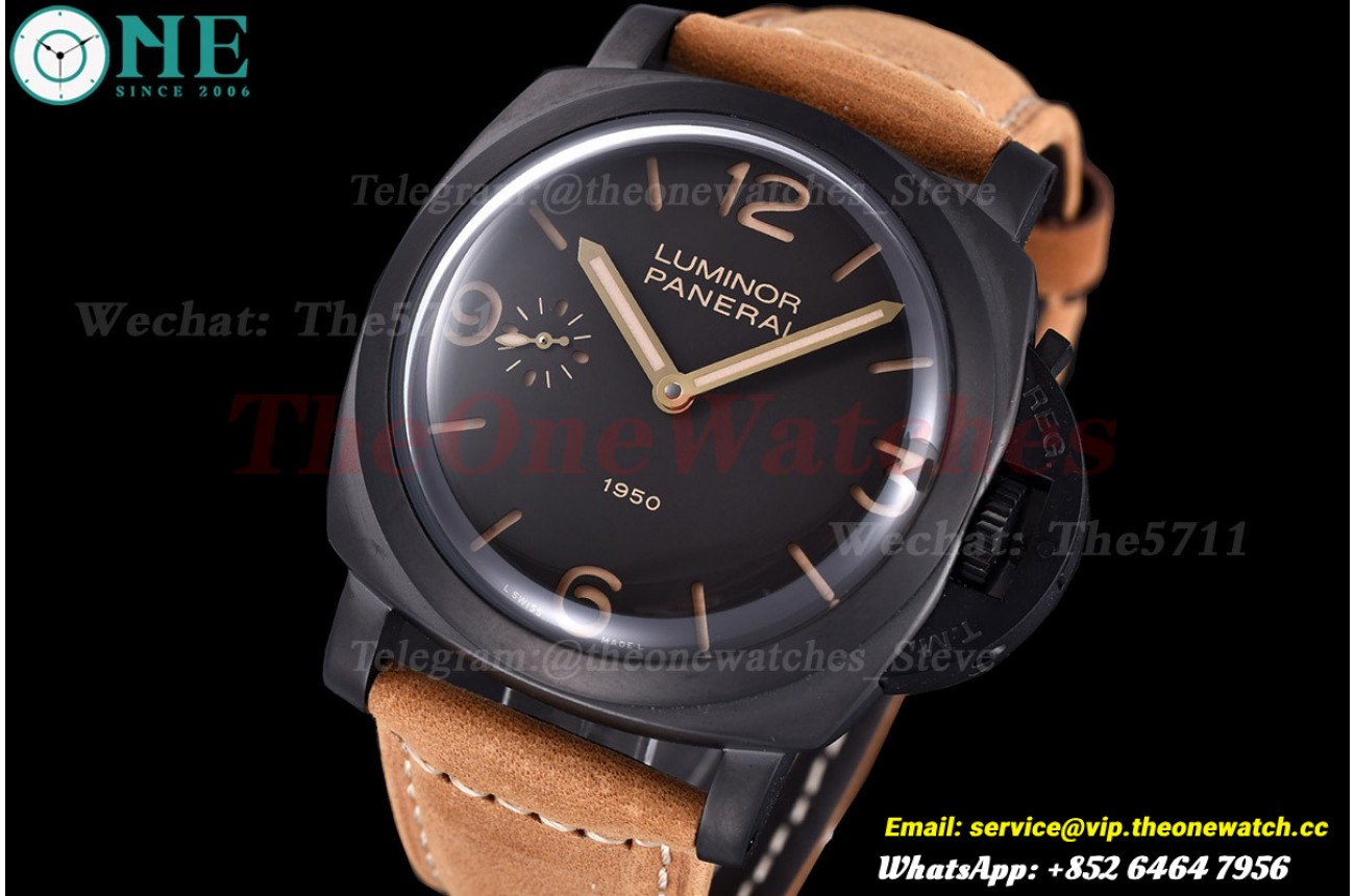 Luminor Pam375 47mm DLC/LE Black Dial HWF A6497