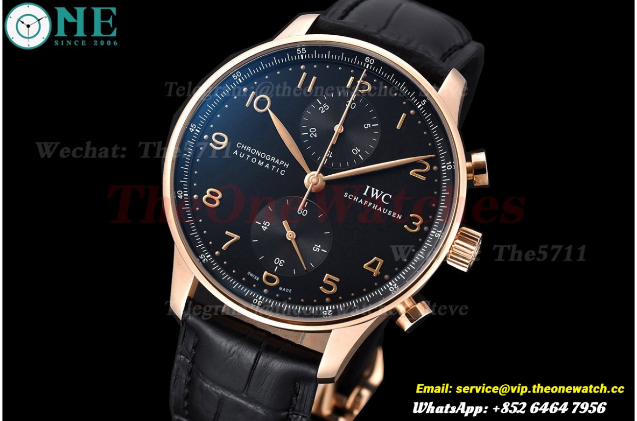 Portuguese Chrono 40mm RG/LE Black/Num ZF V2 A7750