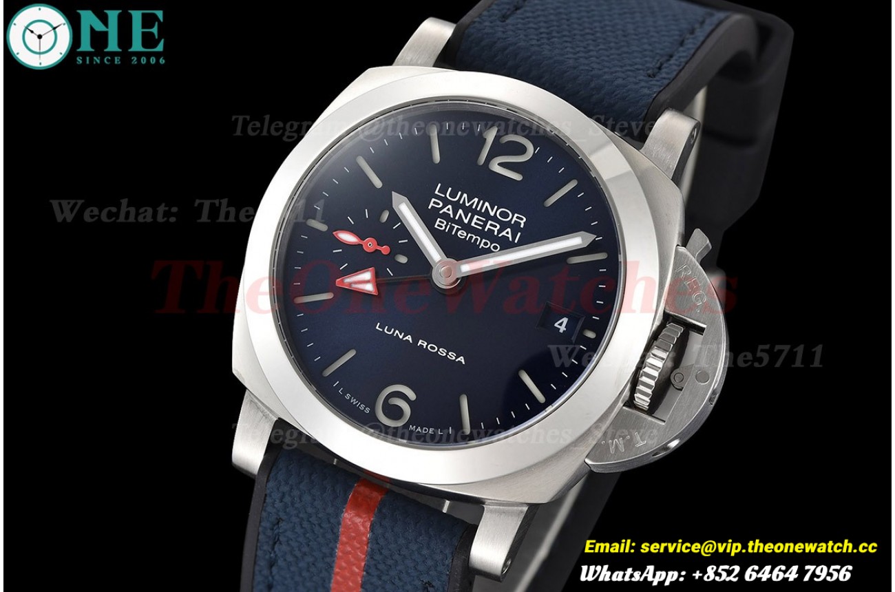Luminor PAM1404 Bitempo GMT 40mm SS/NY Blue Dial VSF P900