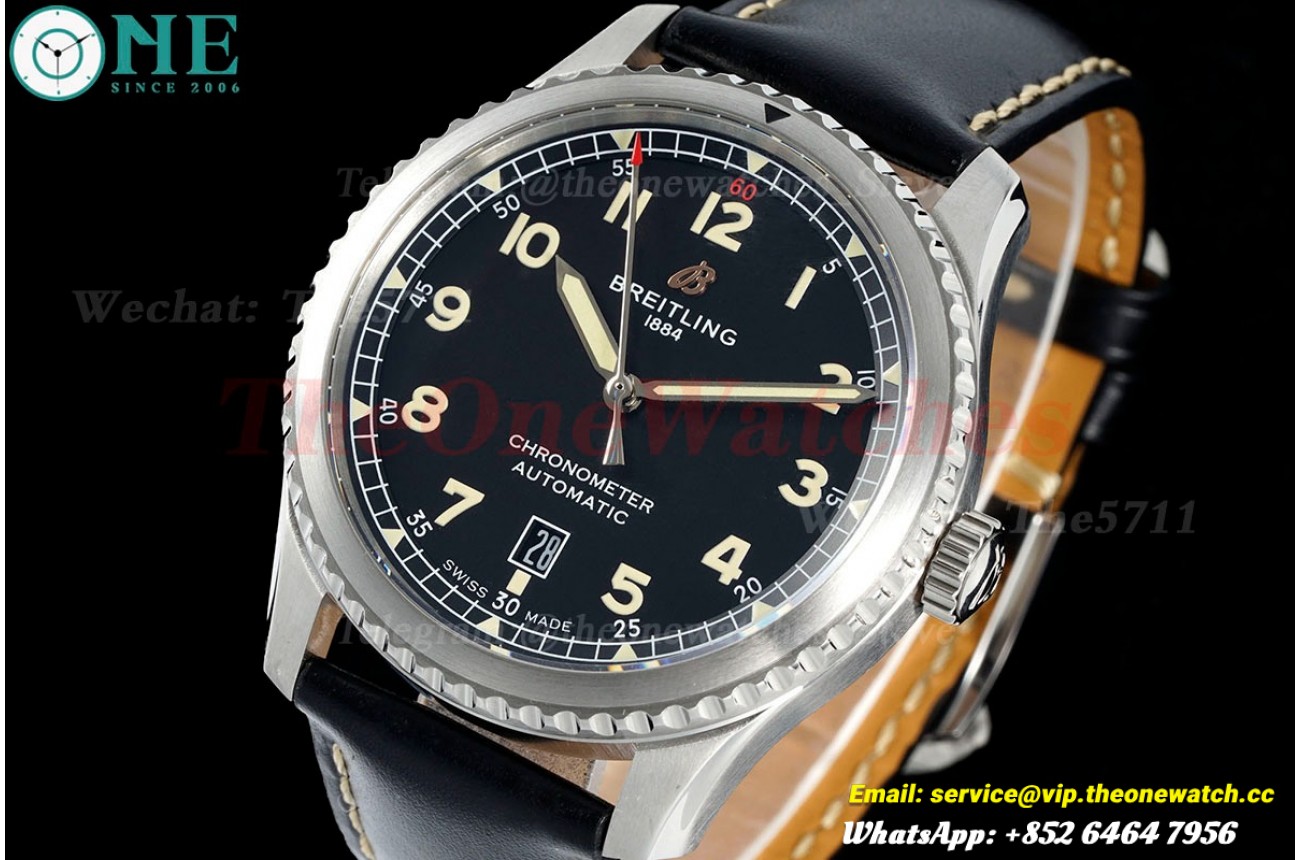 Aviator 8 41mm SS/LE Black Dial TF A2824
