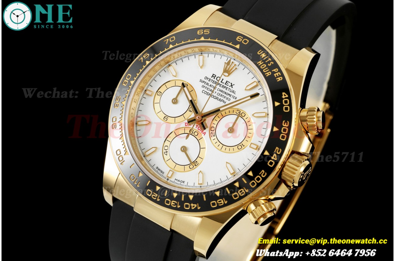 Daytona 126518 40mm YG/RU White/Stk WF JH4131 (Weighted Approx.161g) (Free Sprung)