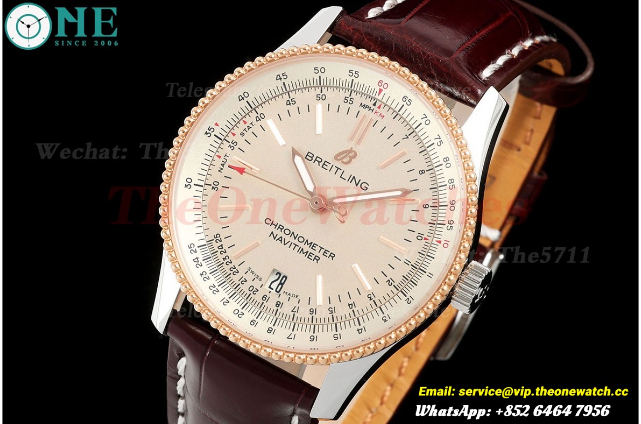 Navitimer 1 41mm Date RG SS/LE Cream/Wht TF A2824