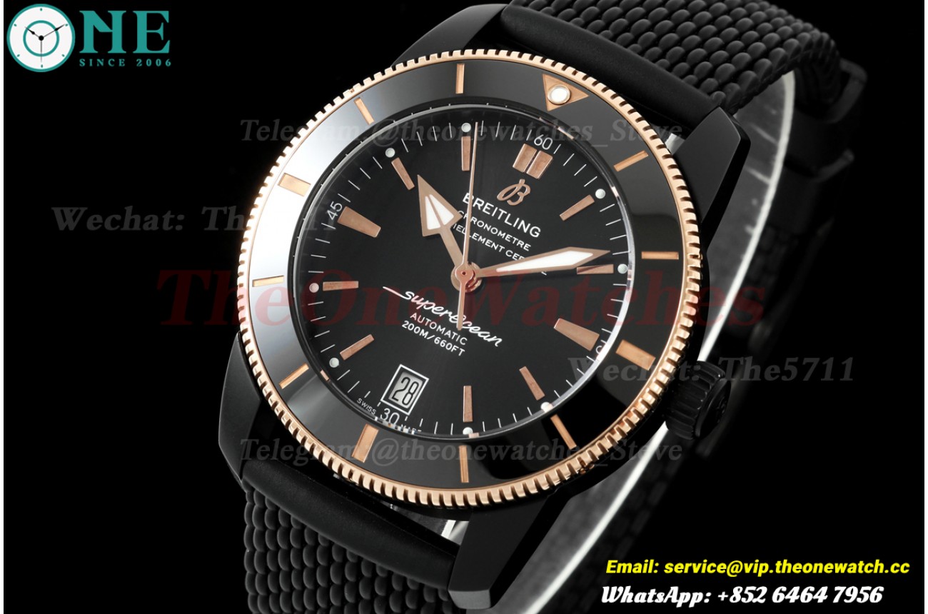 Superocean Heritage B20 42mm Black Ceramic/RU Black Dial BLF A2824