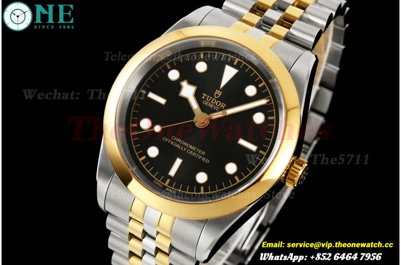 Black Bay One 41mm Jub SS/YG Black/Dot Dial HTF A26j