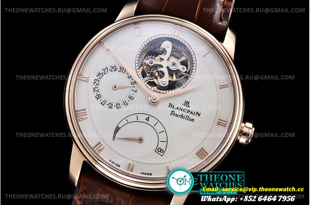 Villeret Tourbillon 8 Jours RG/LE Wht/Rm JBF A.Tourb
