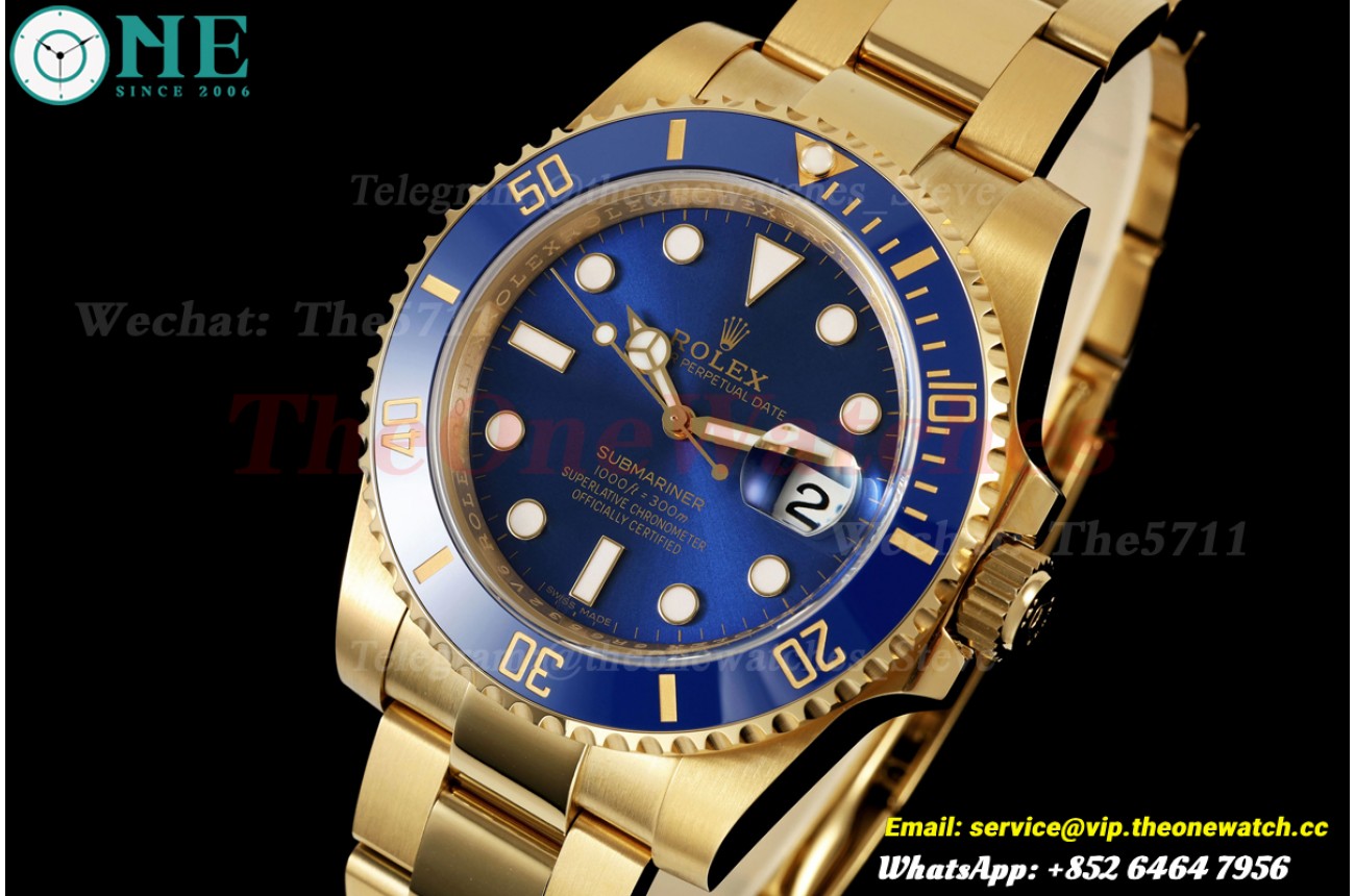 Submariner 116618LB 40mm YG/YG Blue Dial WF VS3135 (Gain Weight Approx.231g)
