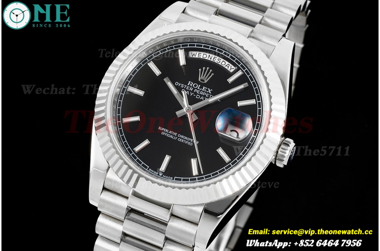 DayDate 40mm SS/SS Black/Stk EWEF A2836