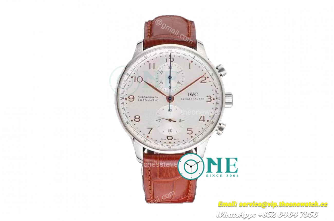 IWC - Portuguese Chrono SS/LE White/RG Num AZF V2 A79350 Mod