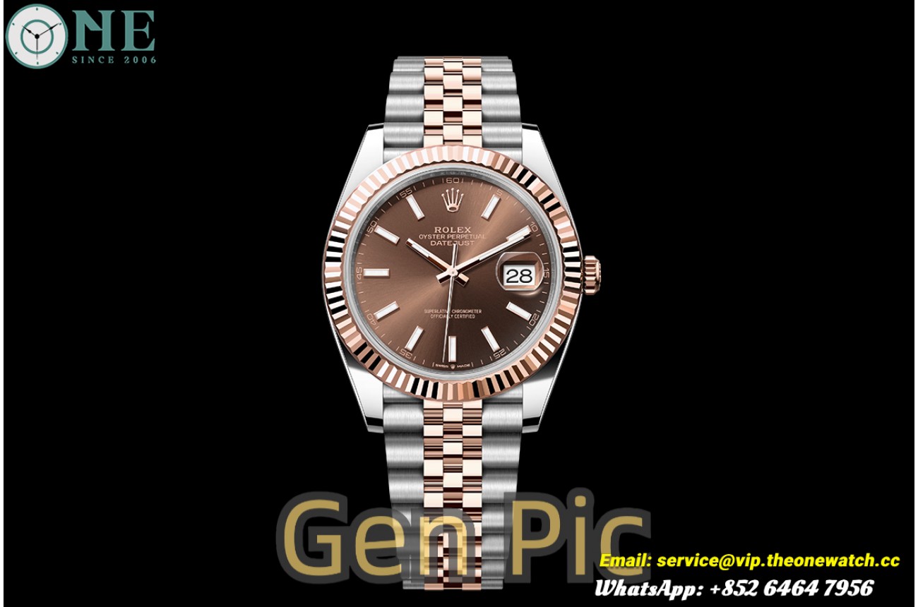 Datejust 126331 41mm Jub SS/RG Brown/Stk VSF V2 DD3235v2(Weighted Approx.147g)