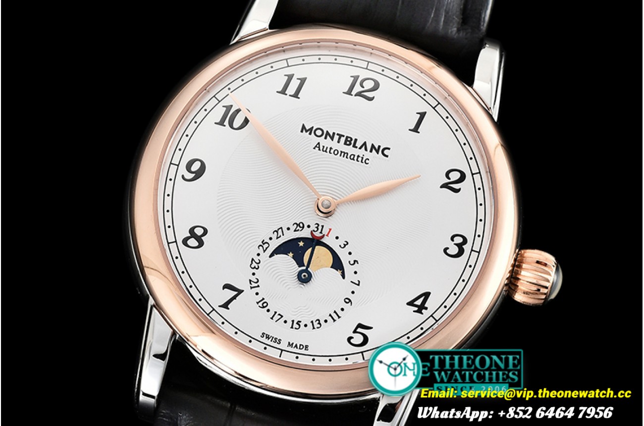 Mont Blanc - Star Legacy MoonPhase 42mm RG/SS/LE White MY9015 Mod