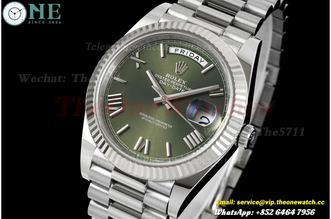 DayDate 228239 40mm SS/SS Green/Rmn VSF V2 DD3255 (Weighted Approx.182g)