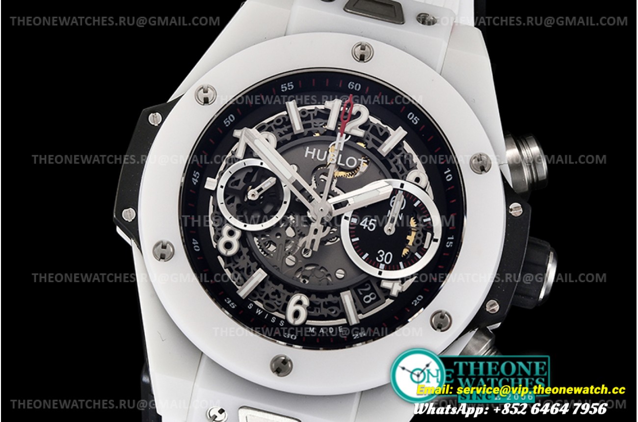 Hublot - Big Bang Unico Sapphire 45mm Wht CER/RU Blk A7750 Mod