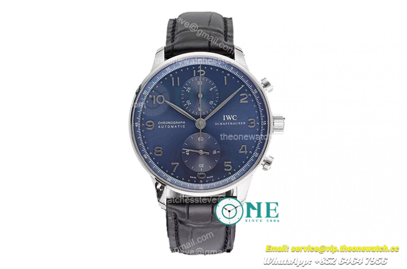 IWC - Portuguese Chrono SS/LE Blue SS Num AZF V2 A79350 Mod