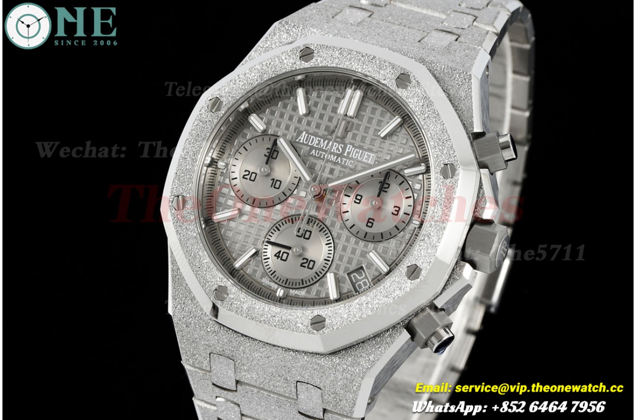 Royal Oak Chrono 26239BC Frosted 41mm SS/SS Silver Dial APS SH4401 Super Clone
