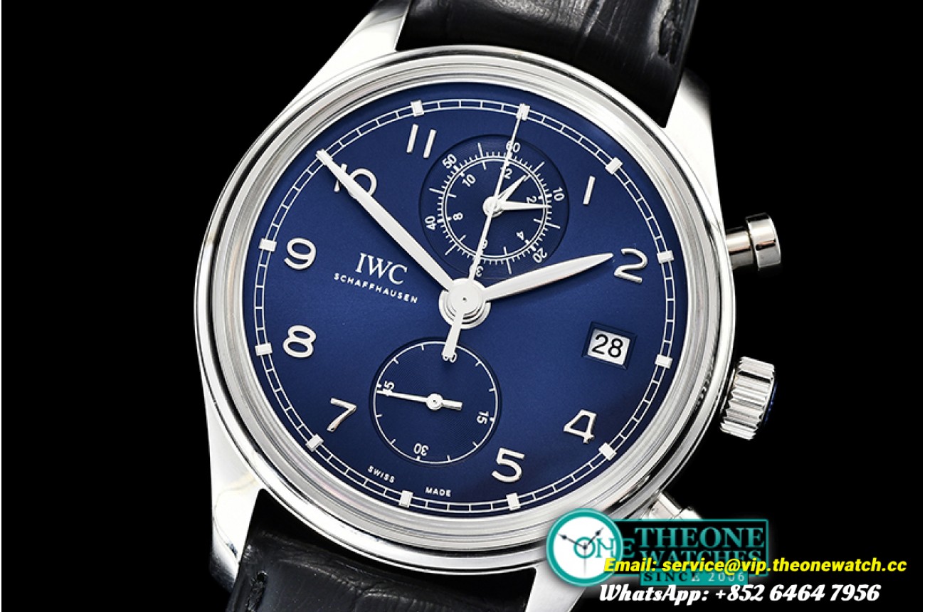 IWC - Portuguese Chrono Classic IW390404 SS/LE Blue ZF A7750
