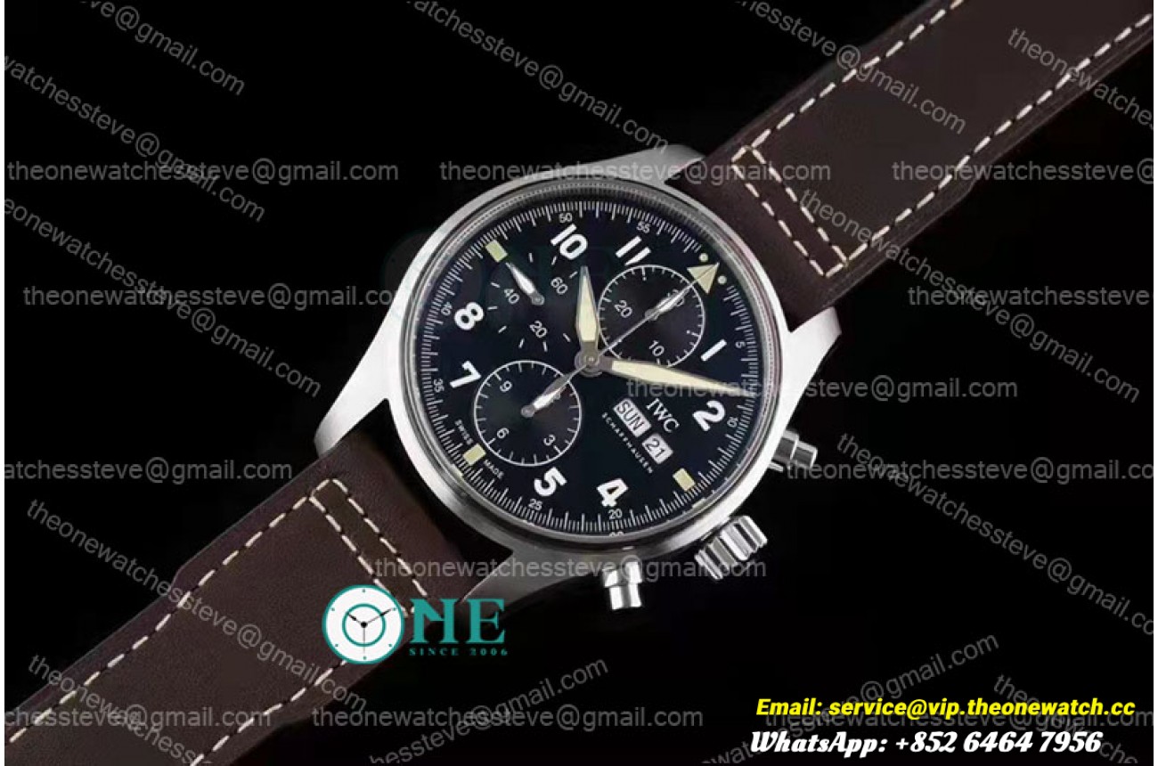 IWC - Pilot Chrono Spitfire IW387903 SS/LE Black A7750