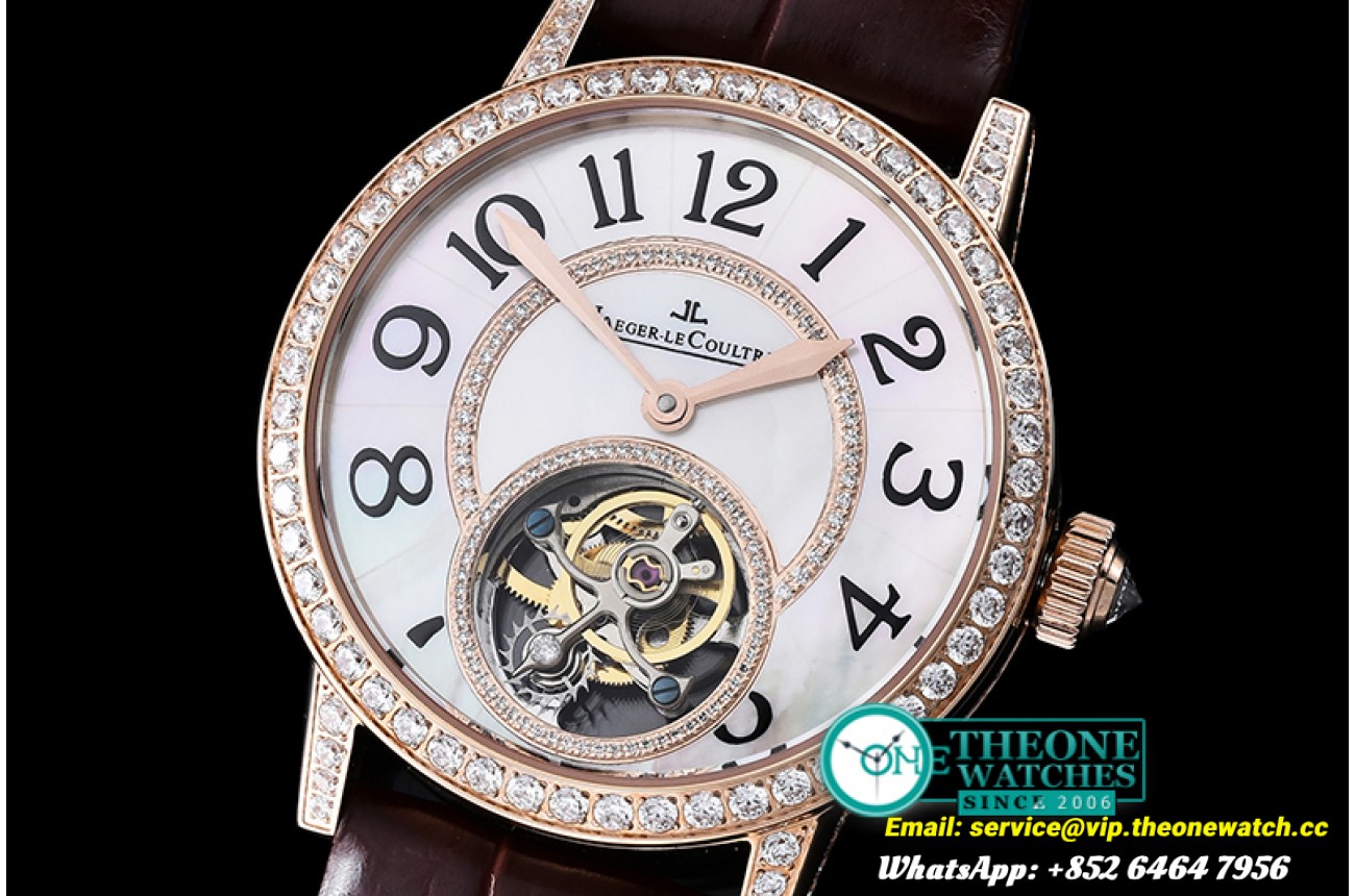 Jaeger LeCoultre - Rendez-Vous Tourbillon RG Diamonds Paved Bezel White MOP