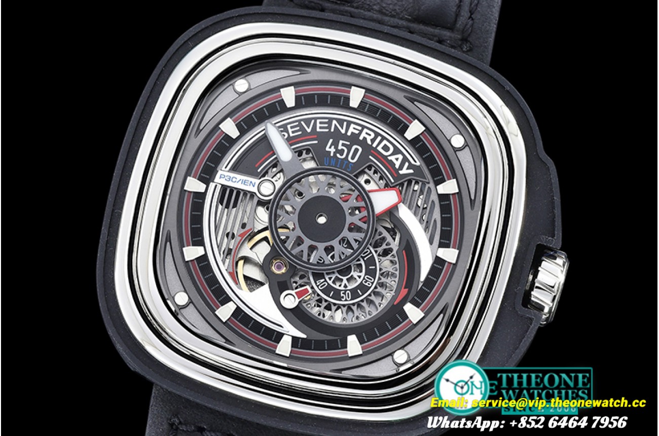 SevenFriday - SevenFriday Racer P3C/IEN SS/LE Black V6F Jap Miyota