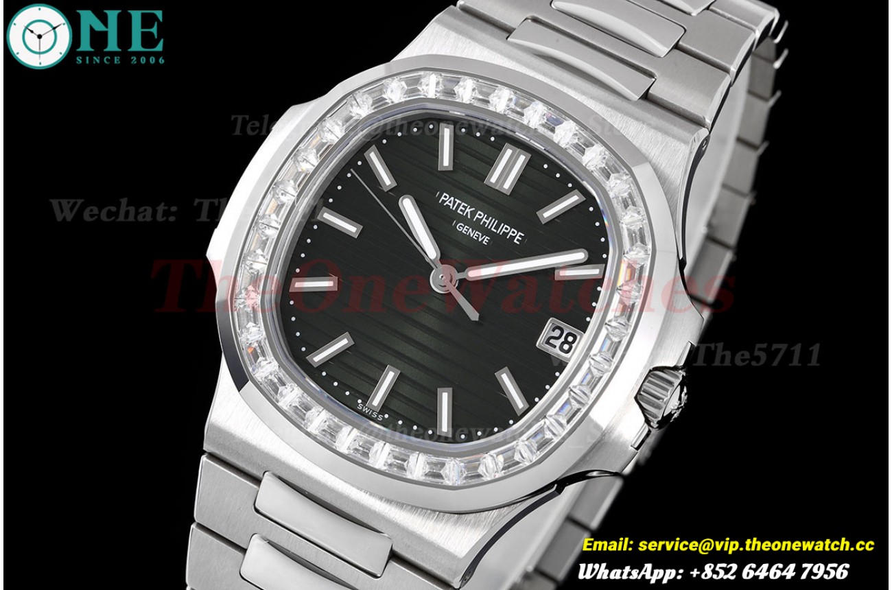 Nautilus 5711 40mm Dia SS/SS Green Dial DDF DD330 Super Clone(SW Dial)