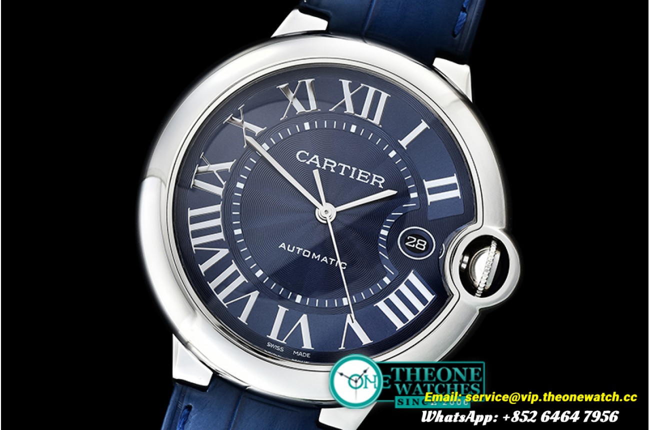 Cartier - Balon Bleu 42mm SS/LE Blue AF Asia 2892 Mod
