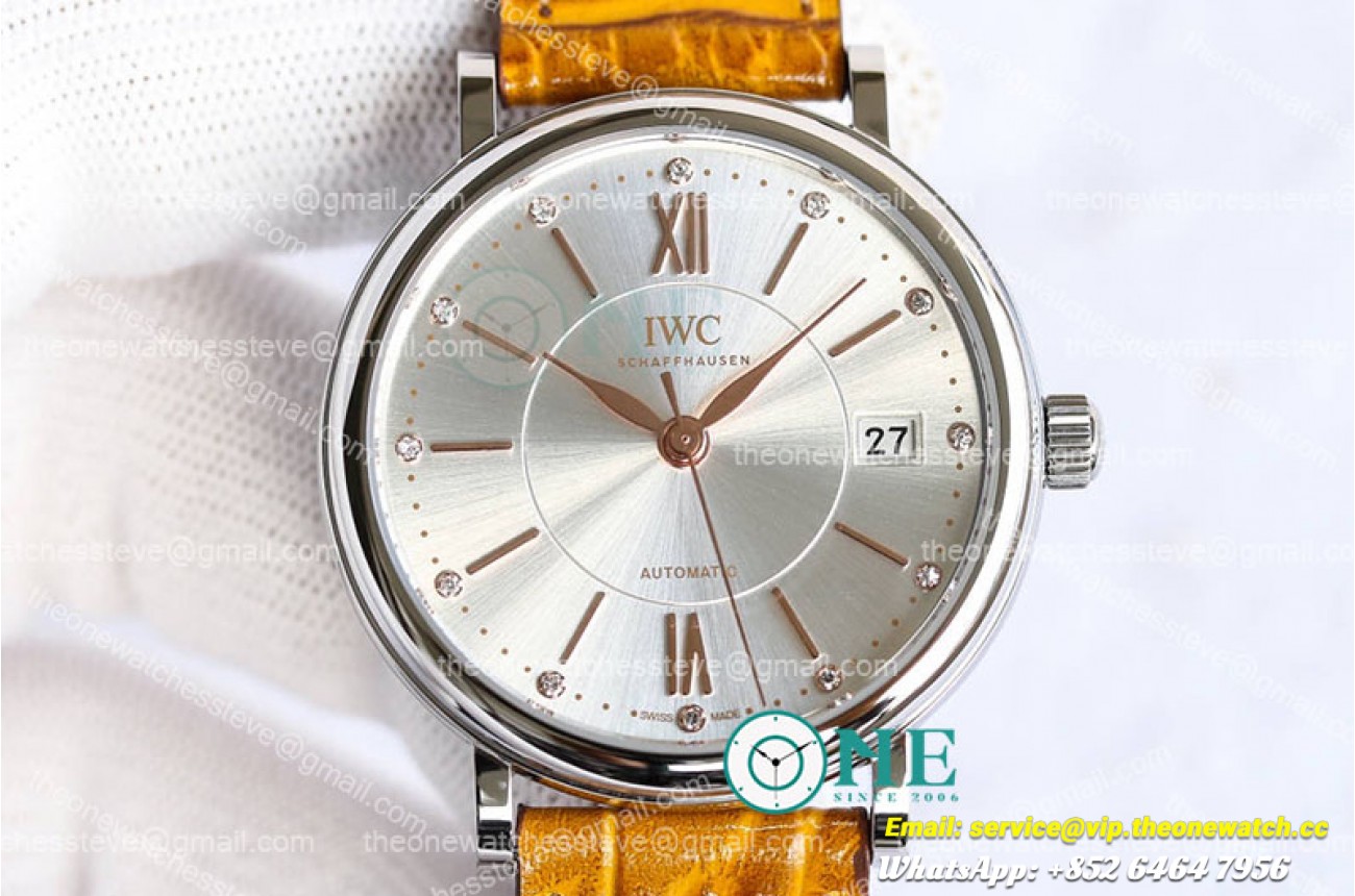 IWC - Portofino Automatic 37mm SS/LE Wht/Diam SGPF MY9015