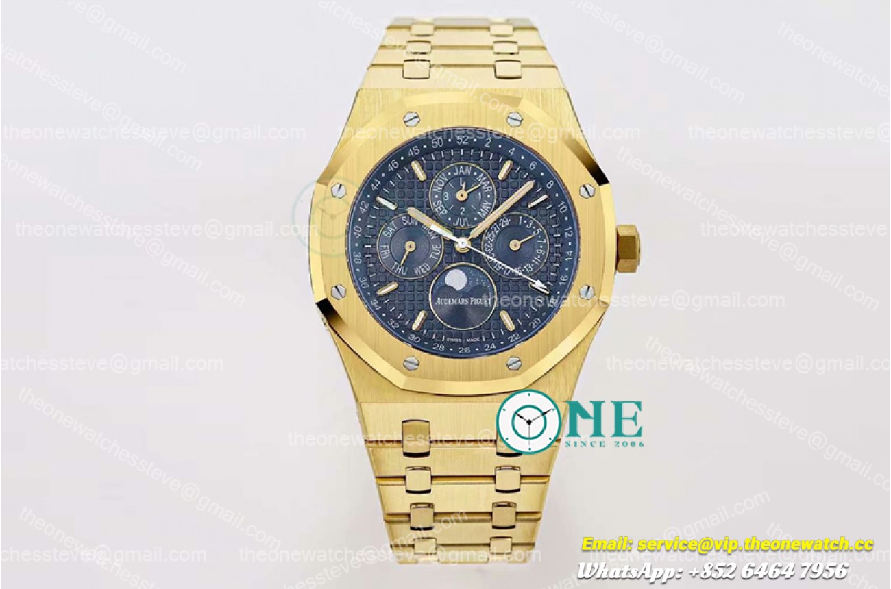 Audemars Piguet - Royal Oak Perpetual Cal 26574 YG/YG Blue BF A5134
