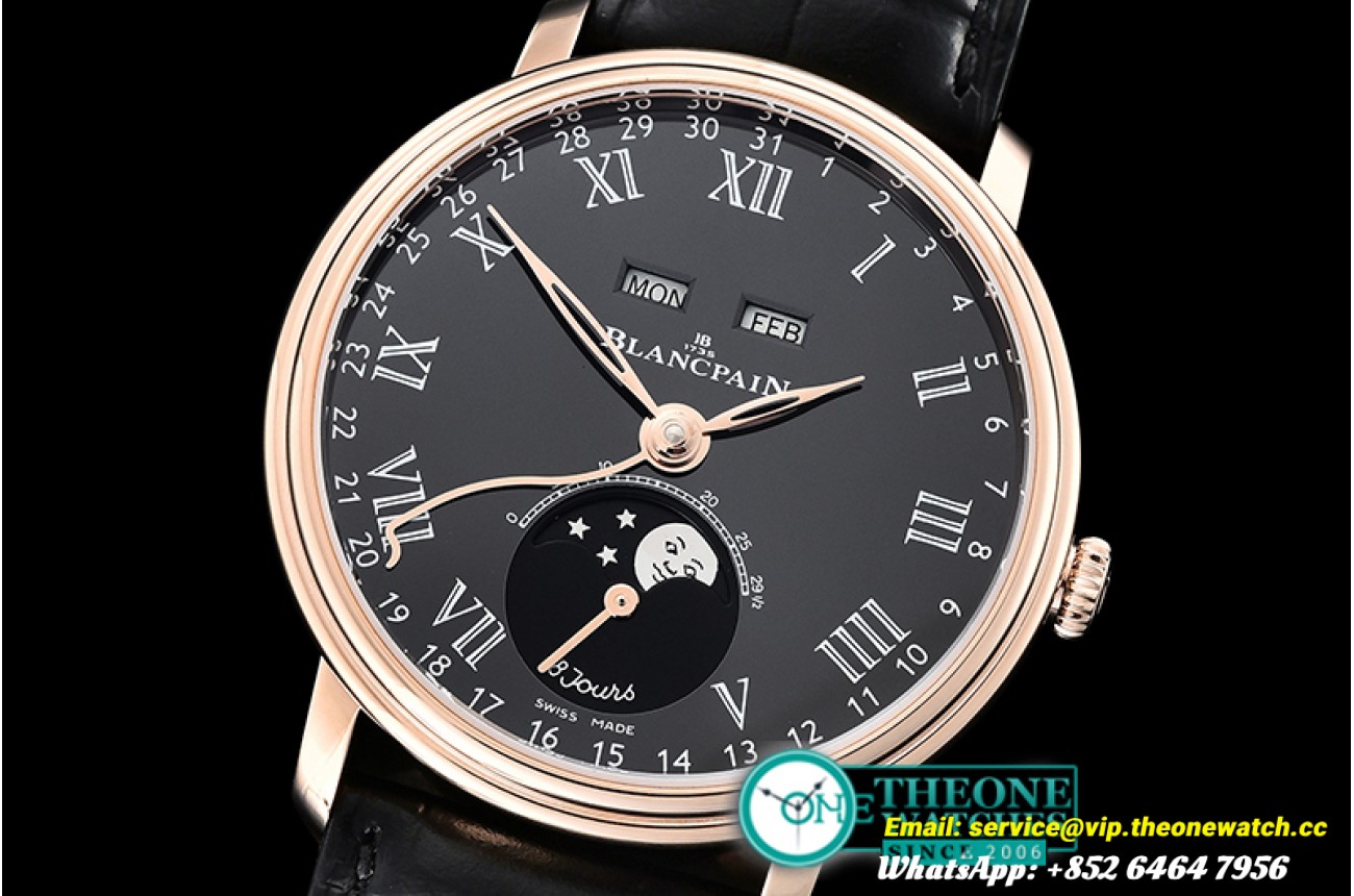 Villeret Complications RG/LE Blk/Rmn OMF Miyota 9015