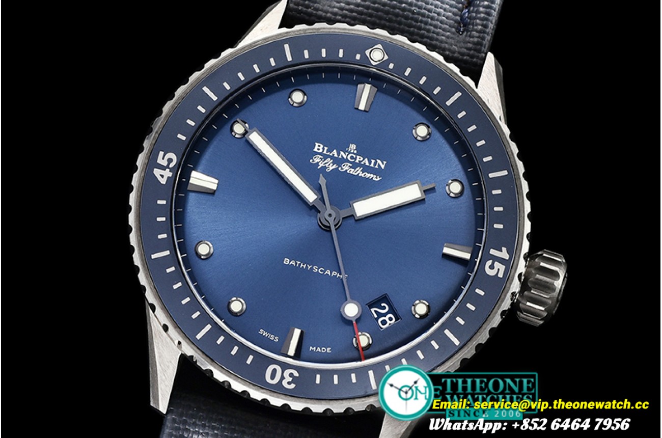 Fifty Fathoms Bathyscaphe TI/NY Blue ZF Asia 23J