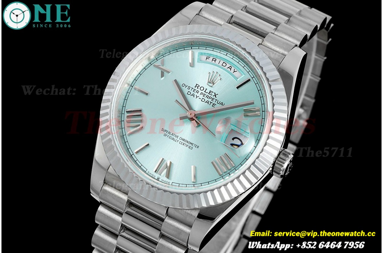 DayDate 228236 40mm SS/SS Ice Blue/Rmn JDF V4 VR3255 (Gain Weight)