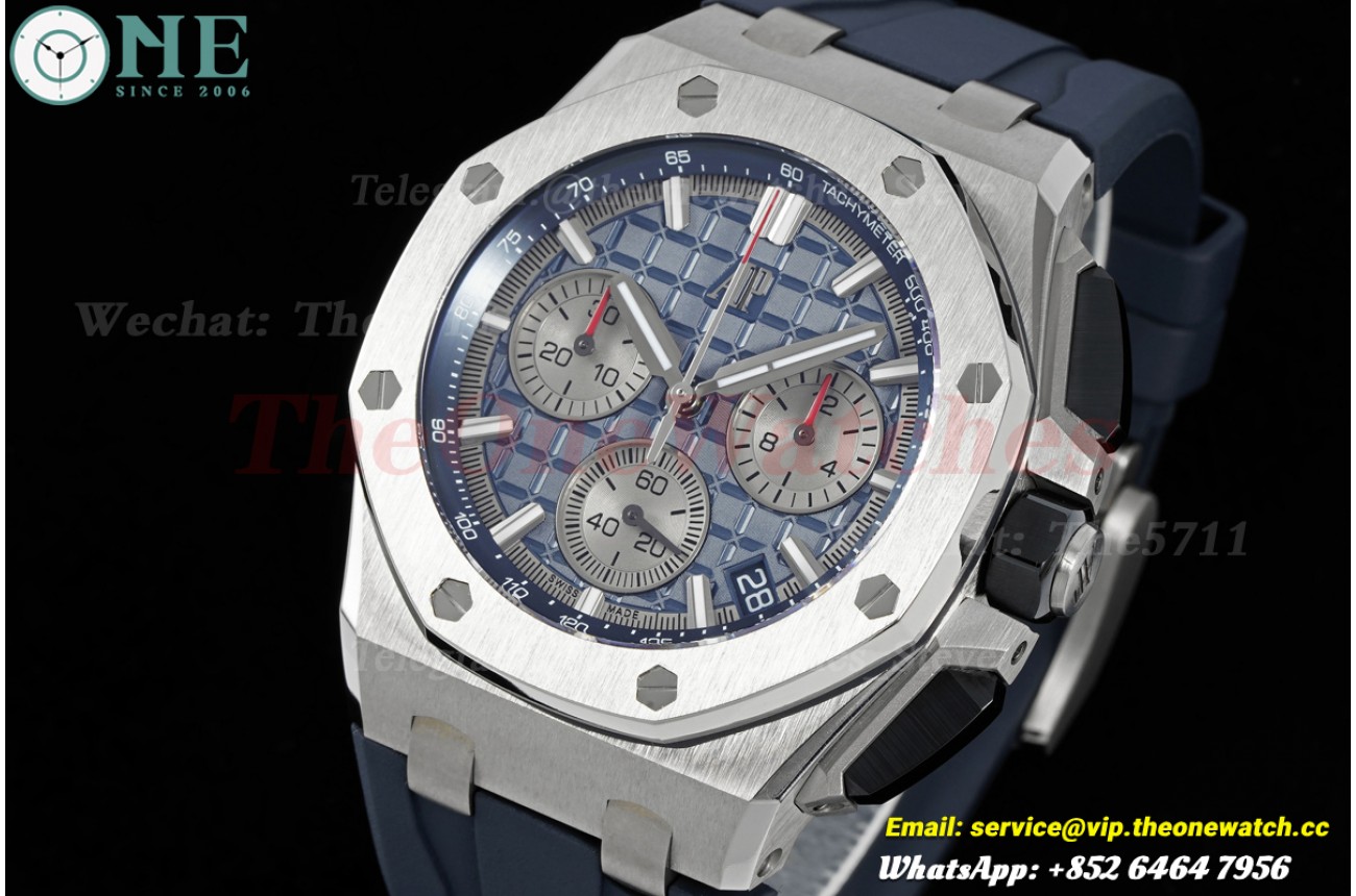 Royal Oak Offshore 26420 43mm Ti/RU Blue/Stk DDF DD4401 Super Clone