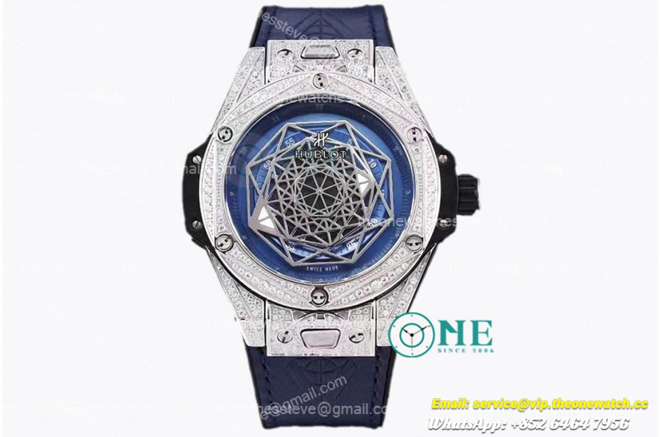 Hublot - Big Bang Sang Bleu Ⅱ Diam SS/LE Blue ZF Original