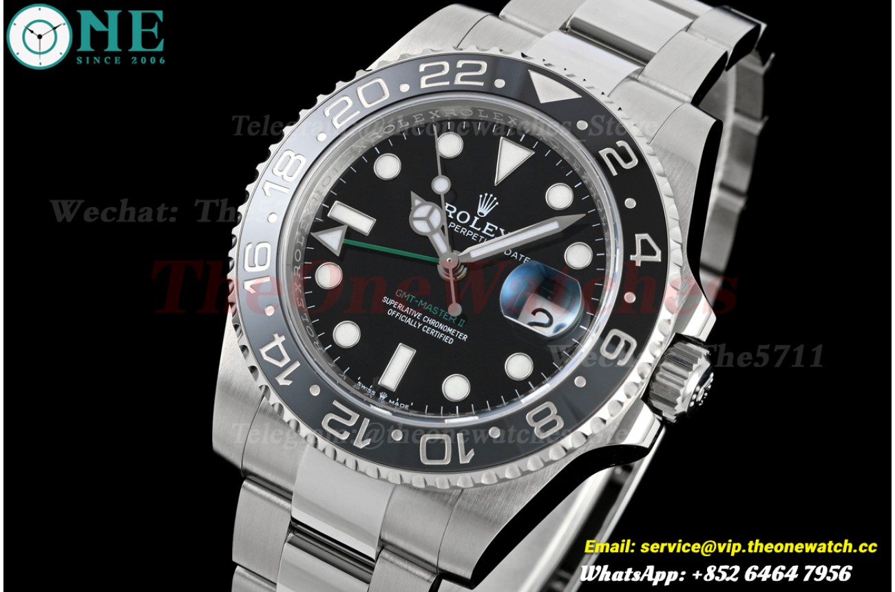 GMT Master II 126710 Bruce Wayne Oys 40mm SS/SS Black Dial RCF SH3285