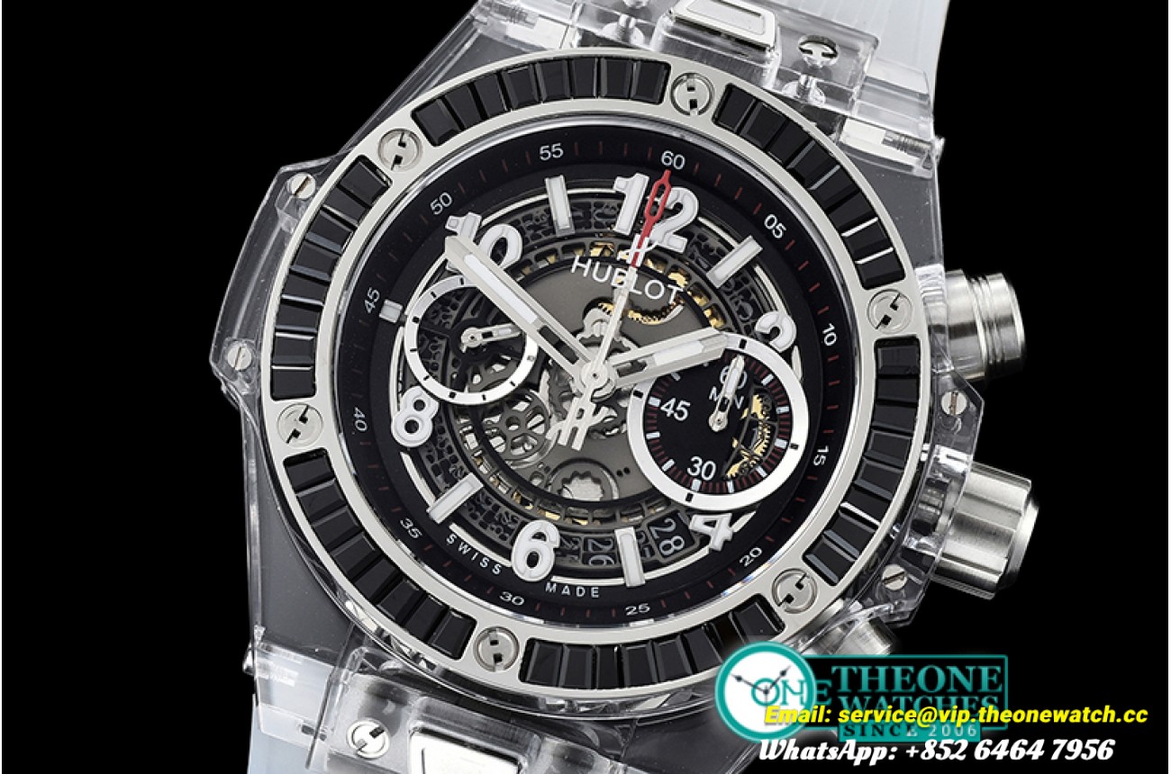 Hublot - Big Bang Unico Sapphire 45mm B Gem PL/RU SF Wht A7750