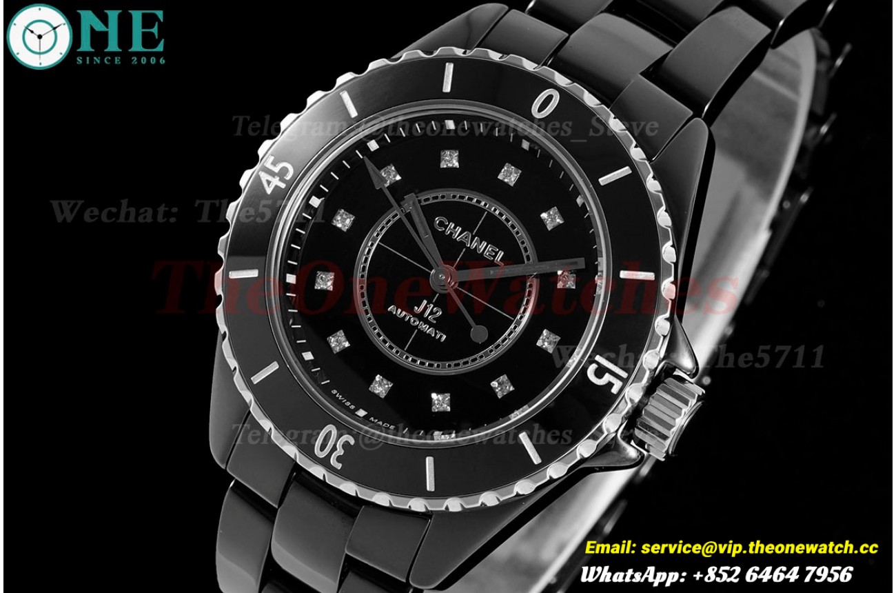 J12 33mm Black Ceramic/Cer Black/Dia HTF A12.2