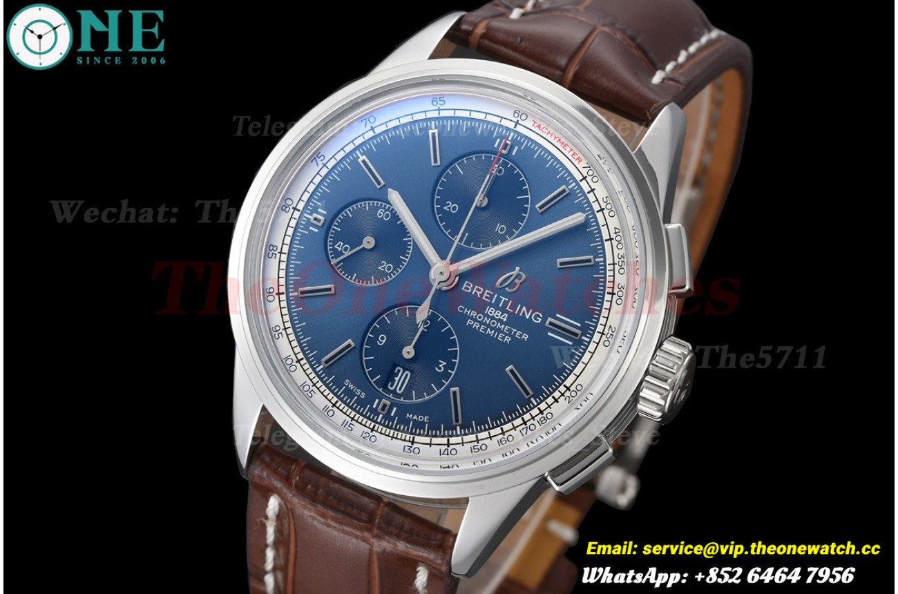 Premier Chronograph 42mm SS/LE Blue Dial BLSF A7750