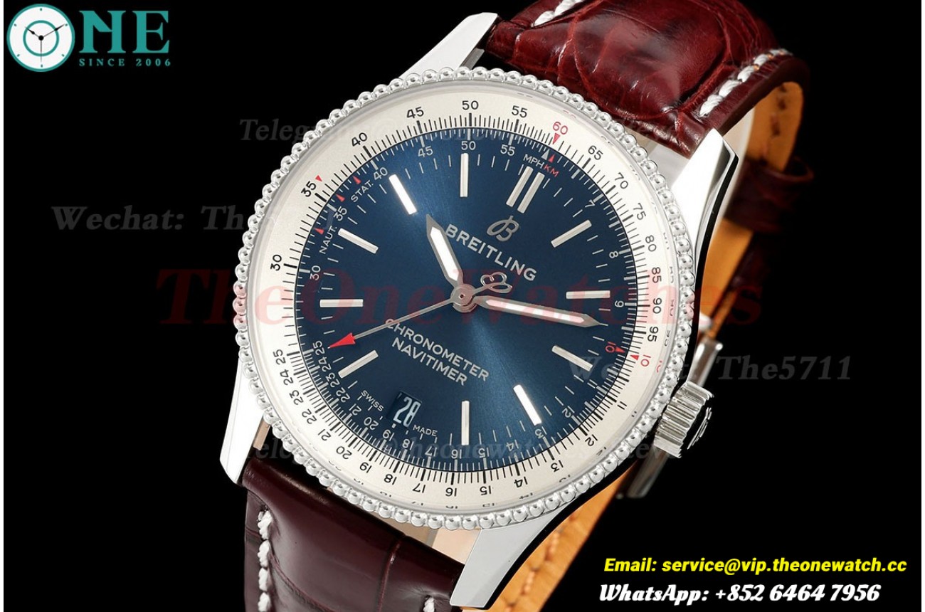 Navitimer 38mm Brown SS/LE Blue Dial TF A2824