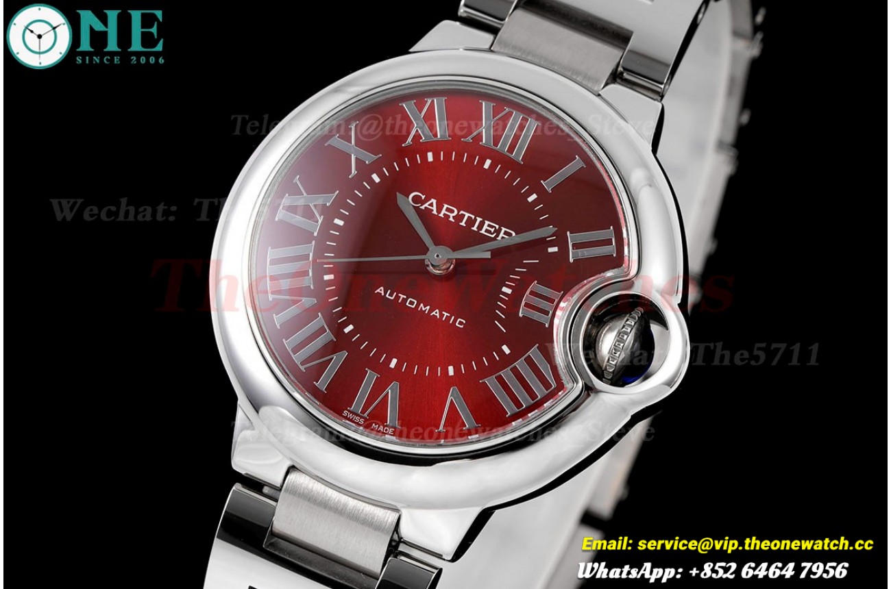 Ballon Bleu De Cartier 33mm SS/SS Red Dial AF NH05