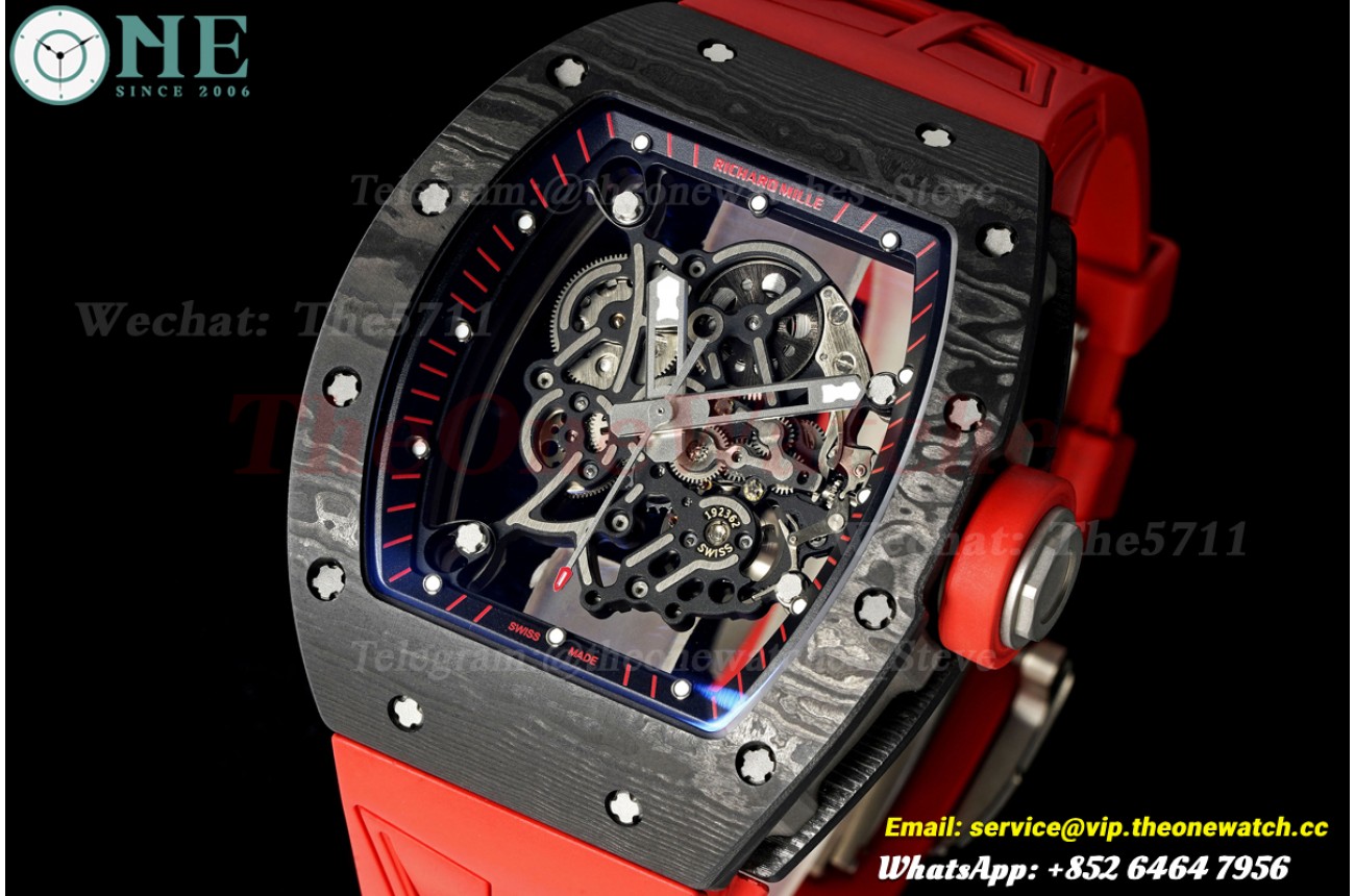RM055 43mm Black NTPT/RU Skeleton Dial Mille RMUL2 Super Clone