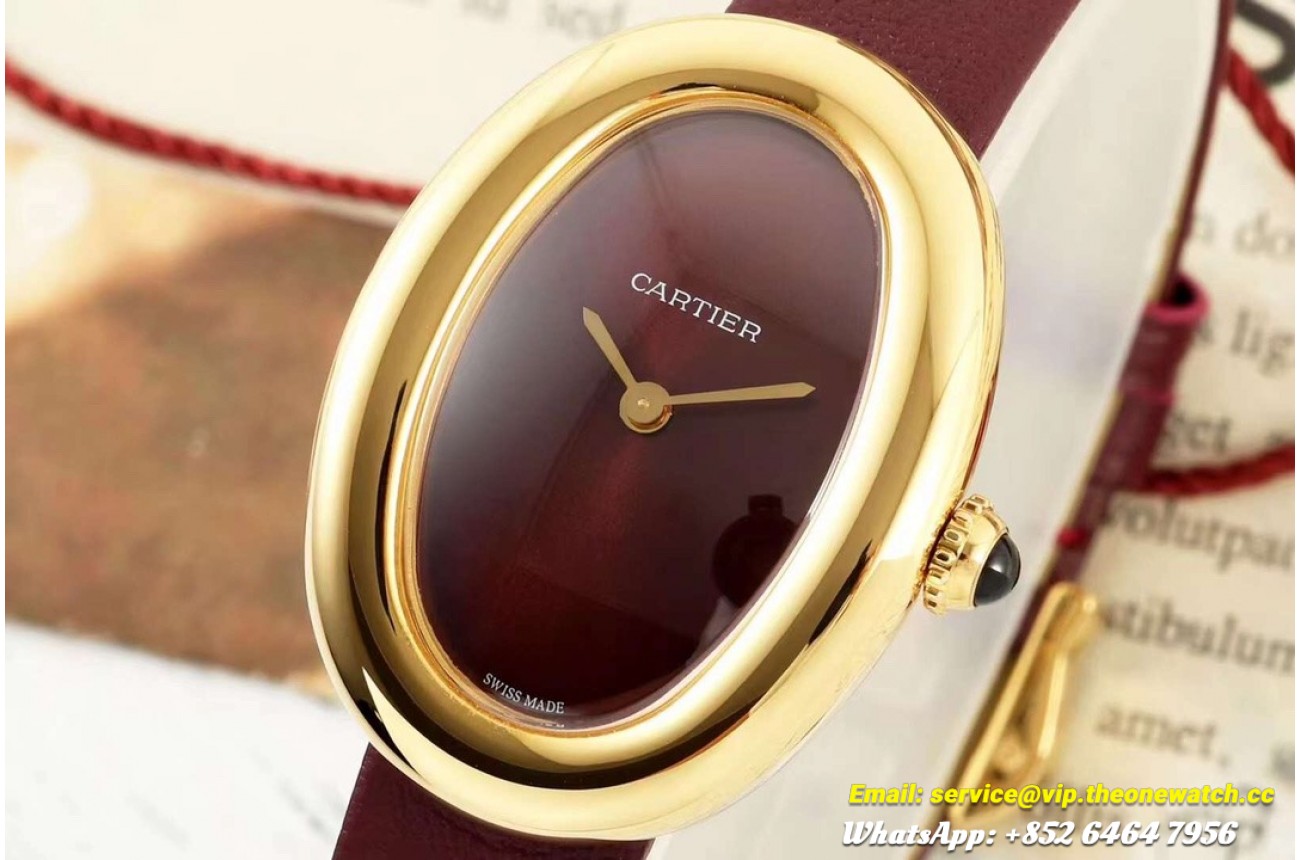 Baignoire Ladies 31mm YG/LE Red Dial AF Quartz