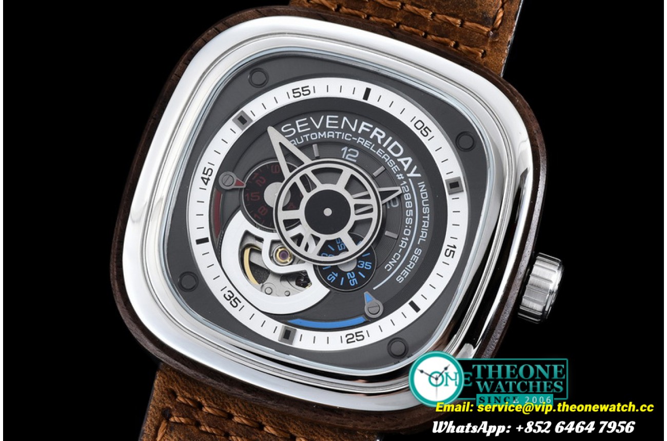 SevenFriday - SevenFriday P2/03-W SS/LE Grey Jap Miyota