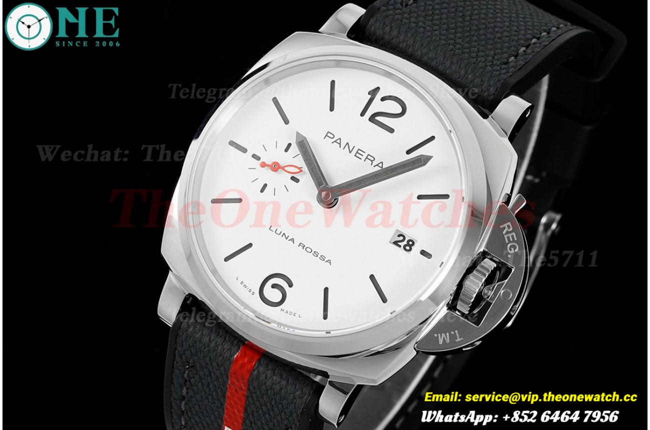 Luminor Due PAM1381 Luna Rossa 42mm SS/RU White Dial VSF P900