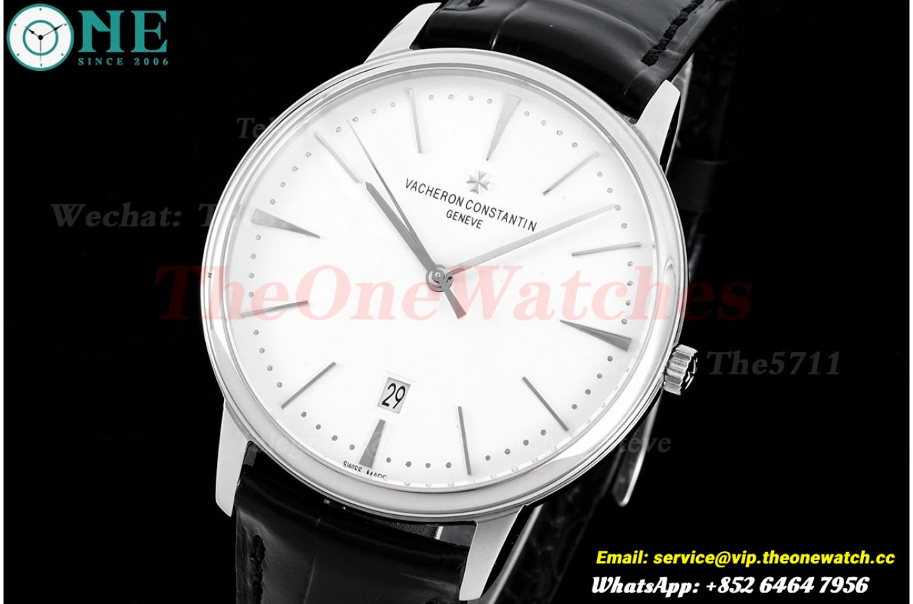 Patrimony Date SS/LE White/Stk PPF MY9015