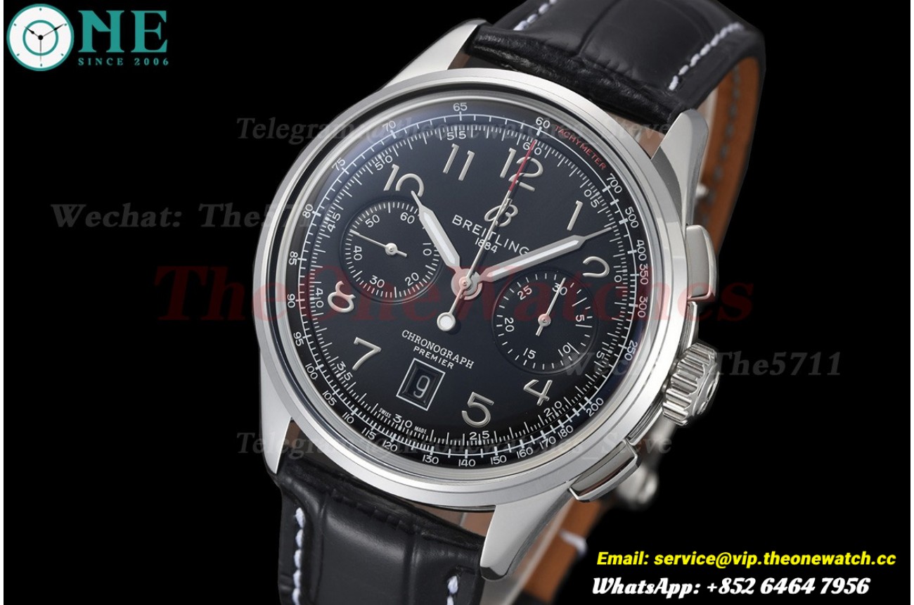 Premier B01 Chronograph 42mm SS/LE Black Dial BLSF V2 A7750 Mod