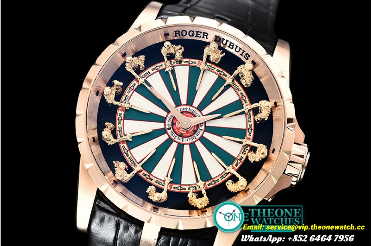 Roger Dubis -Knights of the Round Table I RG/LE Blk/Wht Asia Seagull
